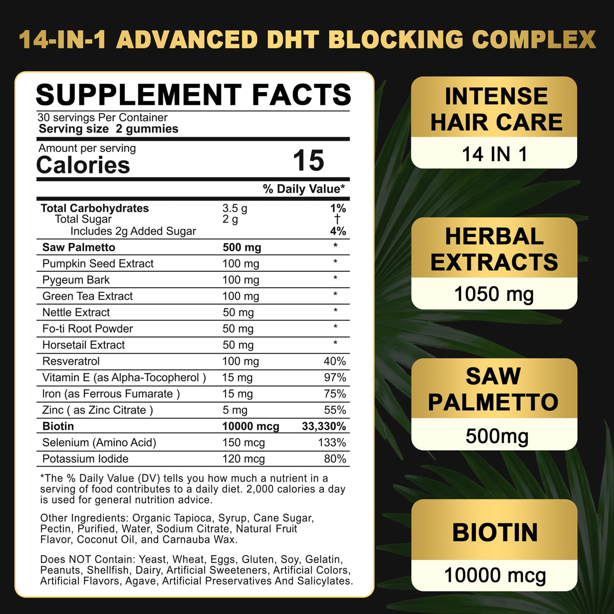 LILICARE DHT Blocker Gummies Hair Growth Supplement