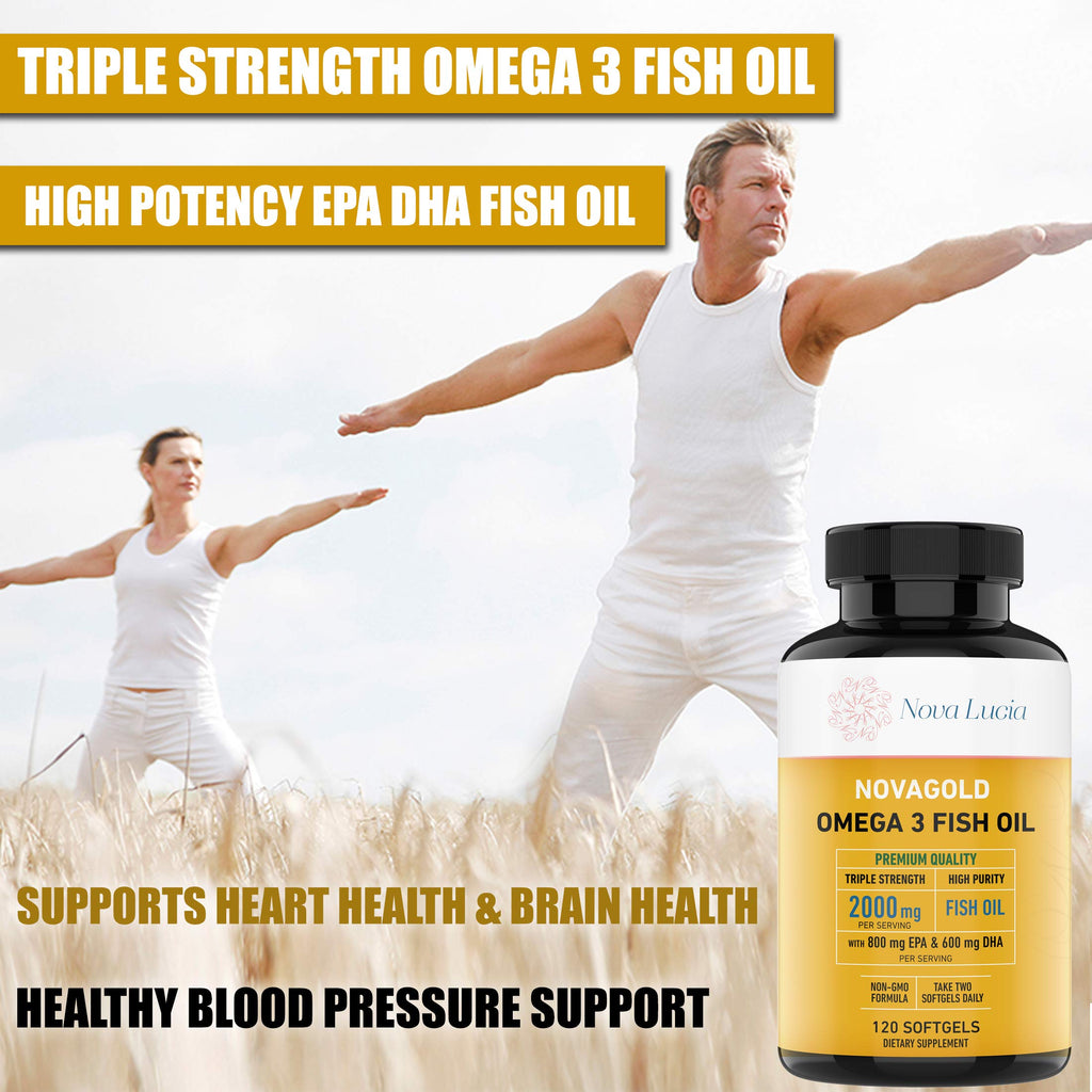 Nova Lucia Omega 3 Fish Oil 2000mg EPA DHA - 120 Softgels - image 8