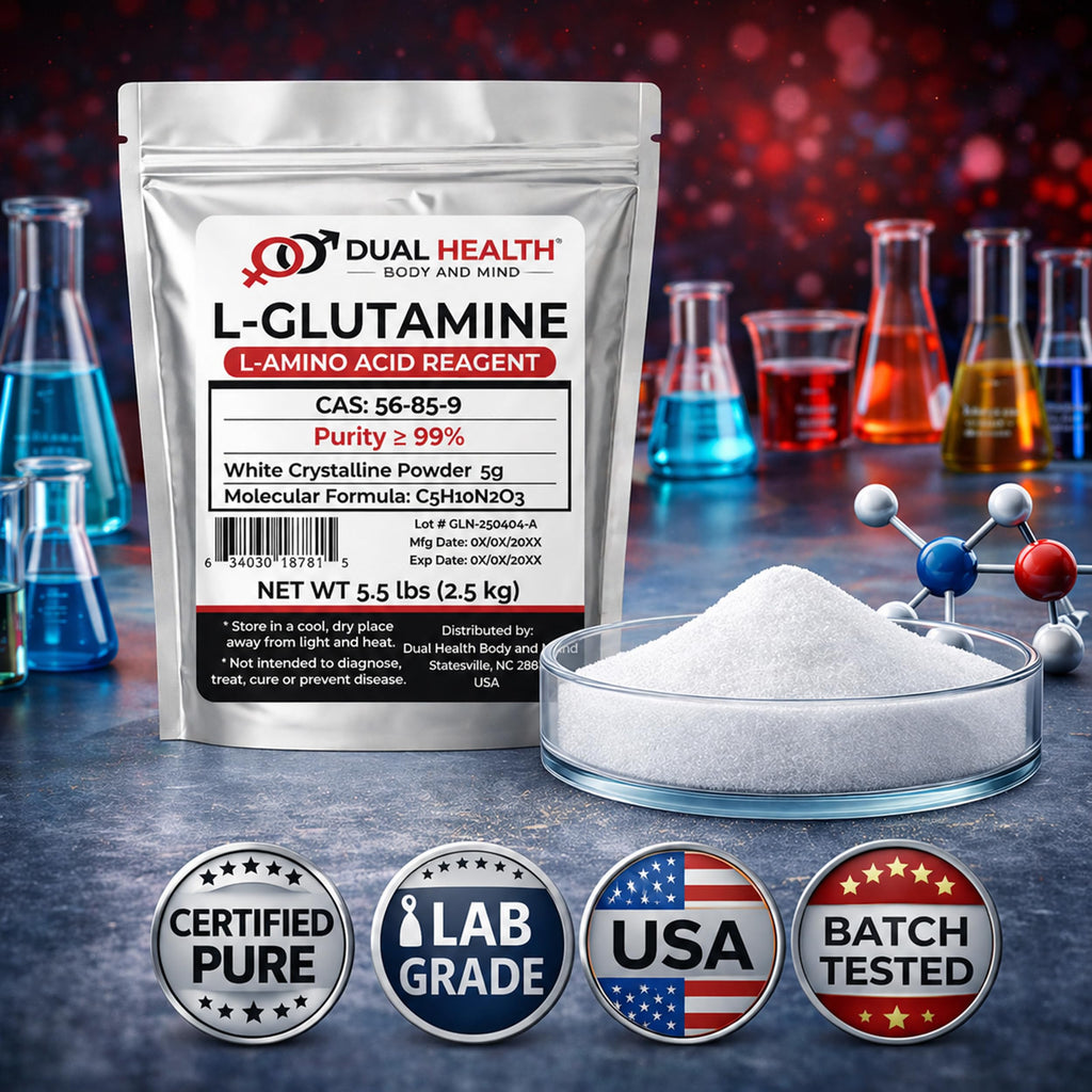 Dual Health L-Glutamine Pure Powder 5000mg - 5 lbs - image 4