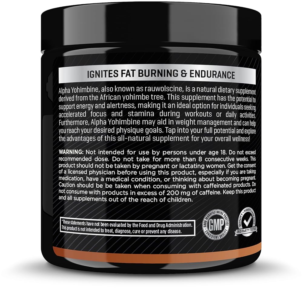 Team Six Supplements Alpha Yohimbine Fat Burner - 60 Capsules - image 5