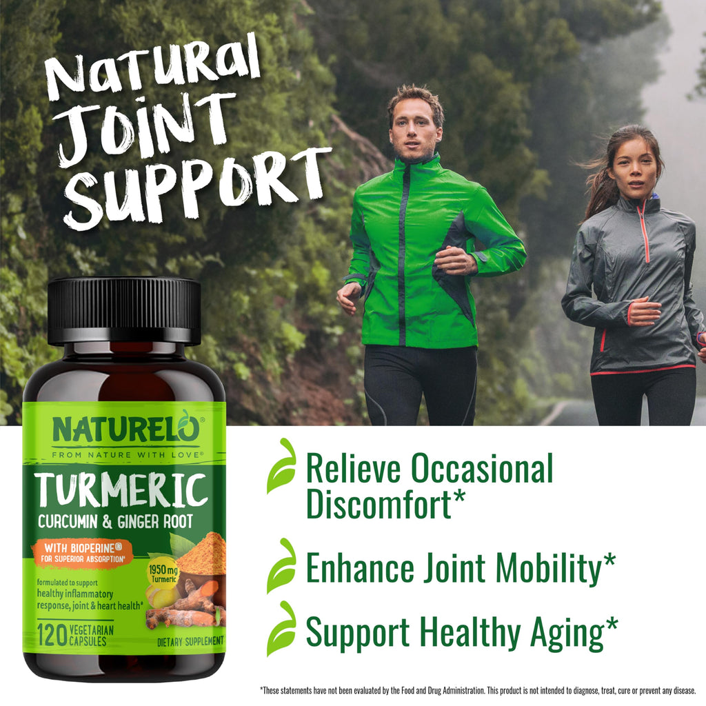 NATURELO Turmeric Curcumin with BioPerine - 120 Vegan Capsules - image 5