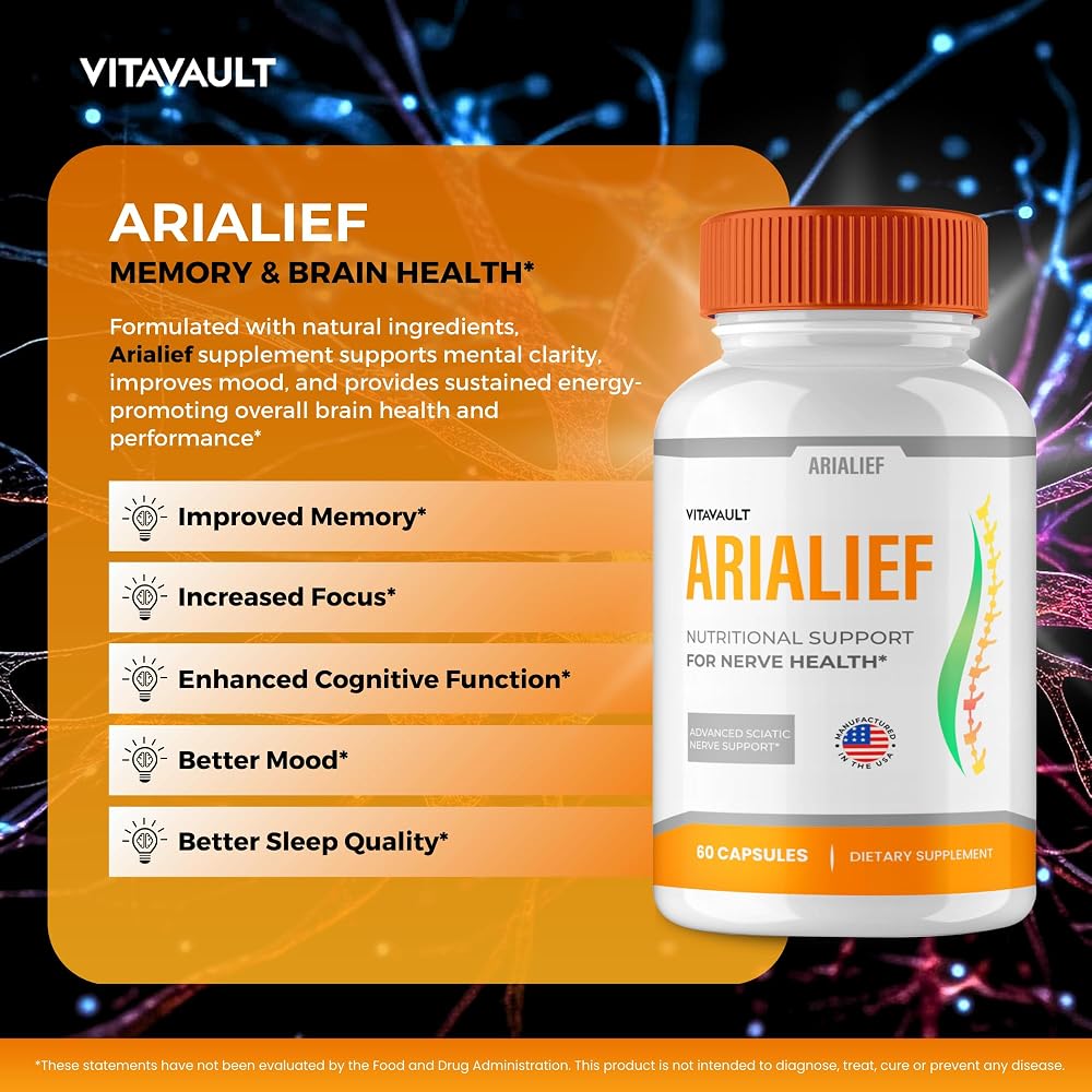Vitavault Arialief Brain Supplements for Memory and Focus - 60 Capsules - image 4