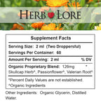 Herb Lore Organic Goodnight Tincture - Liquid Sleep Aid Drops