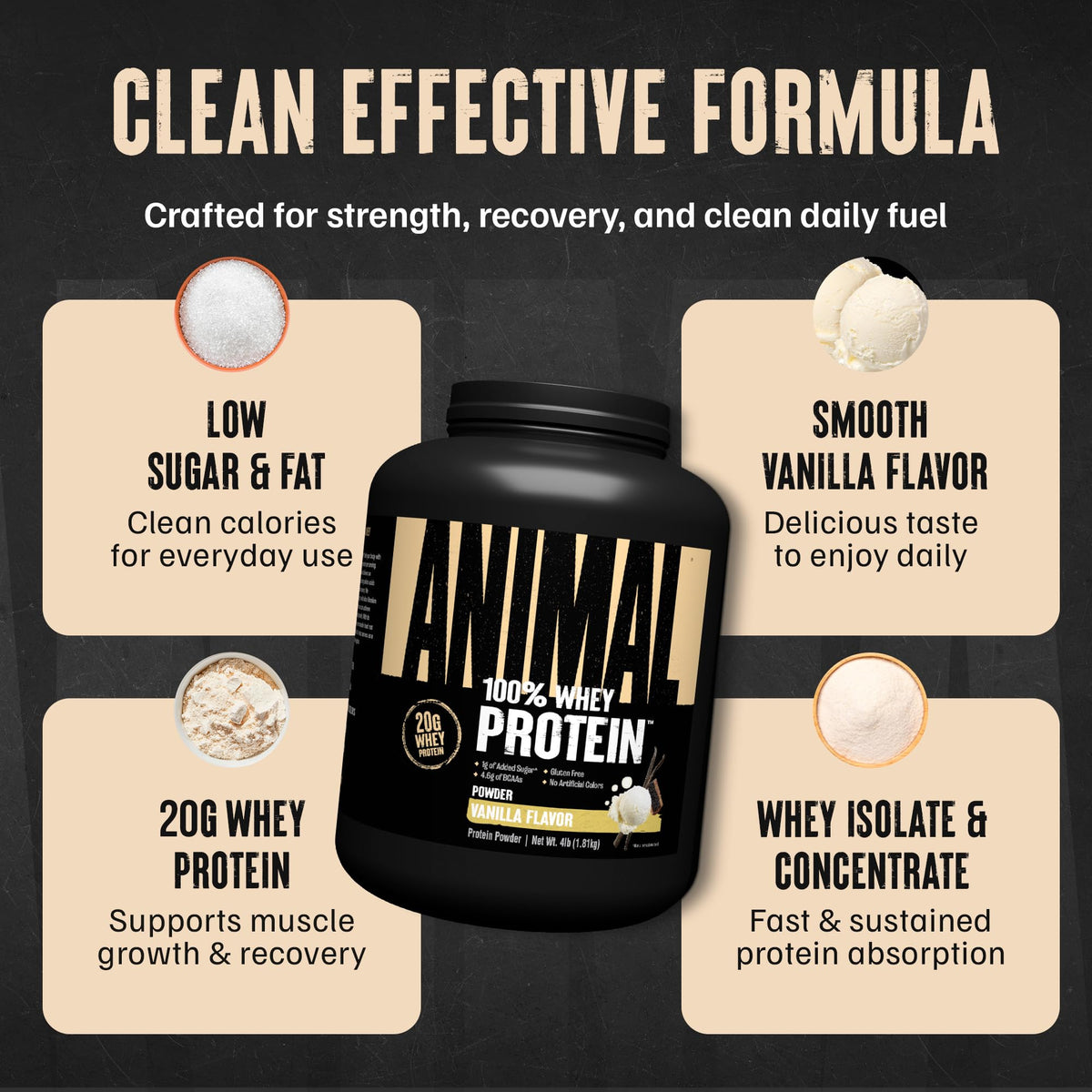 Animal 100% Whey Protein Powder Instant Iced Coffee