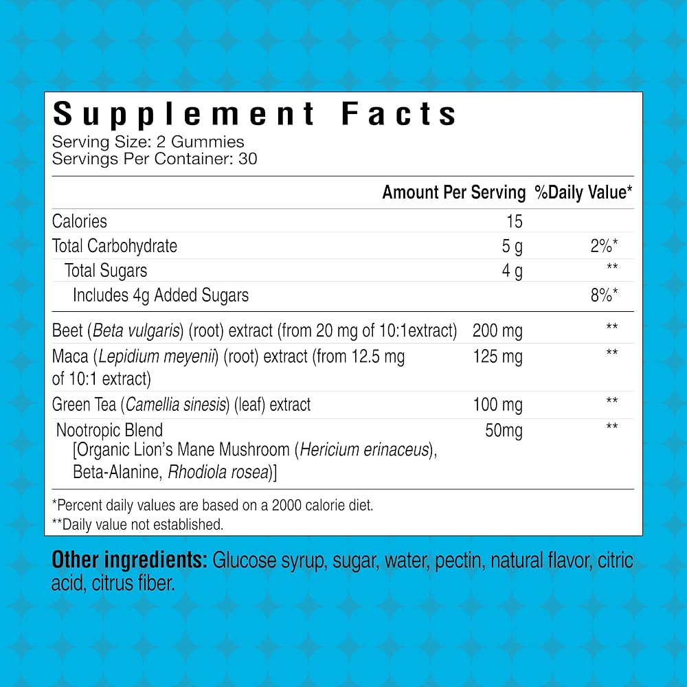 Cybergenics Pre-Workout Gummies for Energy & Performance - 60 Gummies - image 3