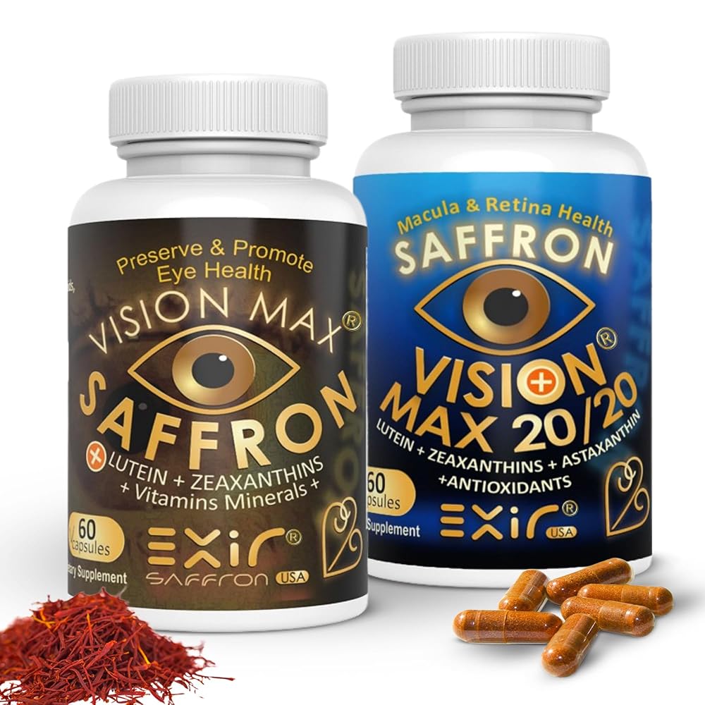 Vision Max 20/20 Eye Support with Lutein & Saffron - 120 Capsules