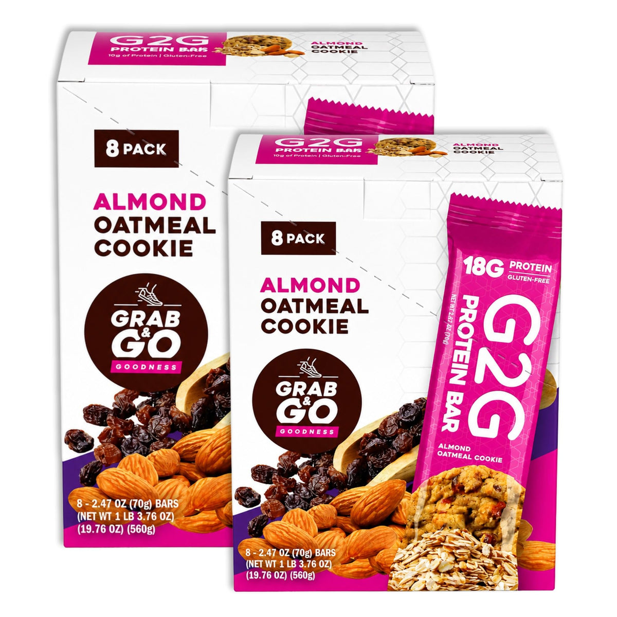 G2G Protein Bar, Almond Oatmeal Cookie Parent