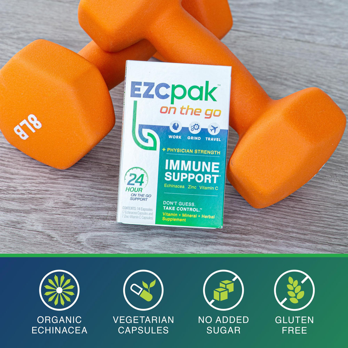 EZC Pak On The Go Immune System Booster with Echinacea
