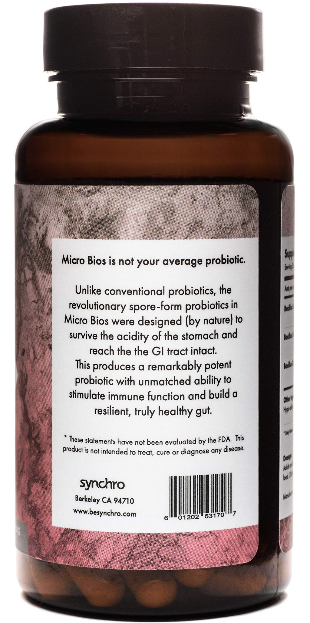 Synchro Micro•Bios Spore-Form Probiotic Immune Support - 60 Capsules - image 3