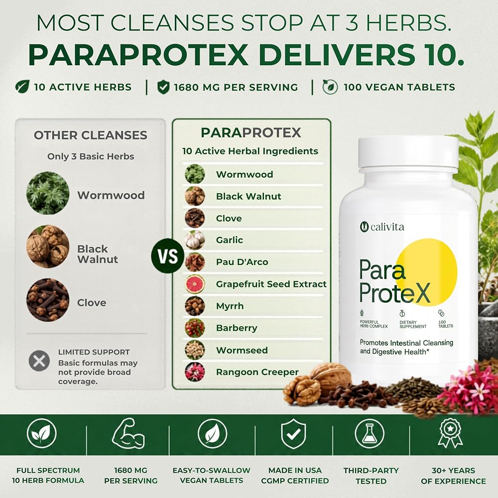 CaliVita ParaProteX Herbal Cleanse 10 Botanicals - 100 Tablets - image 2