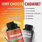 Organic Cadane Forskolin Supplement with Turmeric & Green Tea - 120 Capsules - image 7