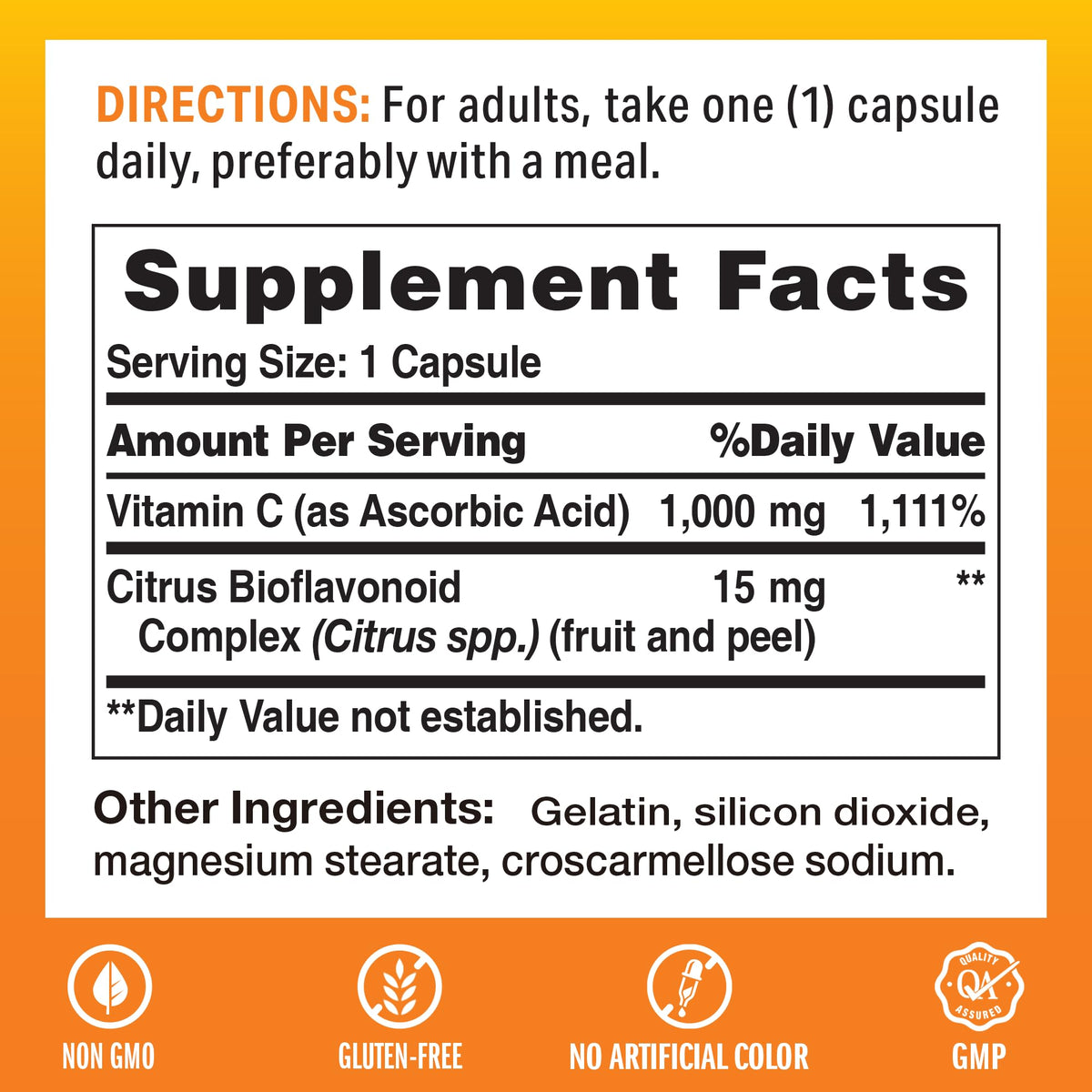 Vitamin World Vitamin C 1000 mg with Bioflavonoids - 100 Capsules - image 2