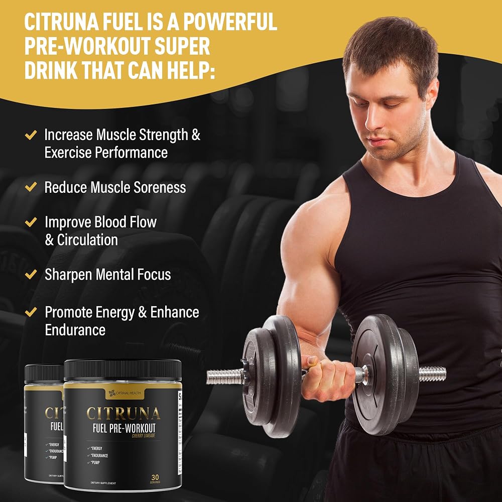 Citruna Fuel Pre Workout Mix Energy Supplement - 30 Servings - image 4
