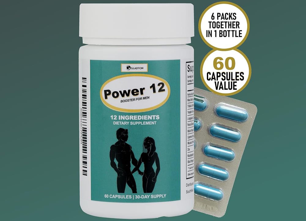 GLADTON Power 12 Men's Stamina & Energy Supplement - 60 Capsules - image 8