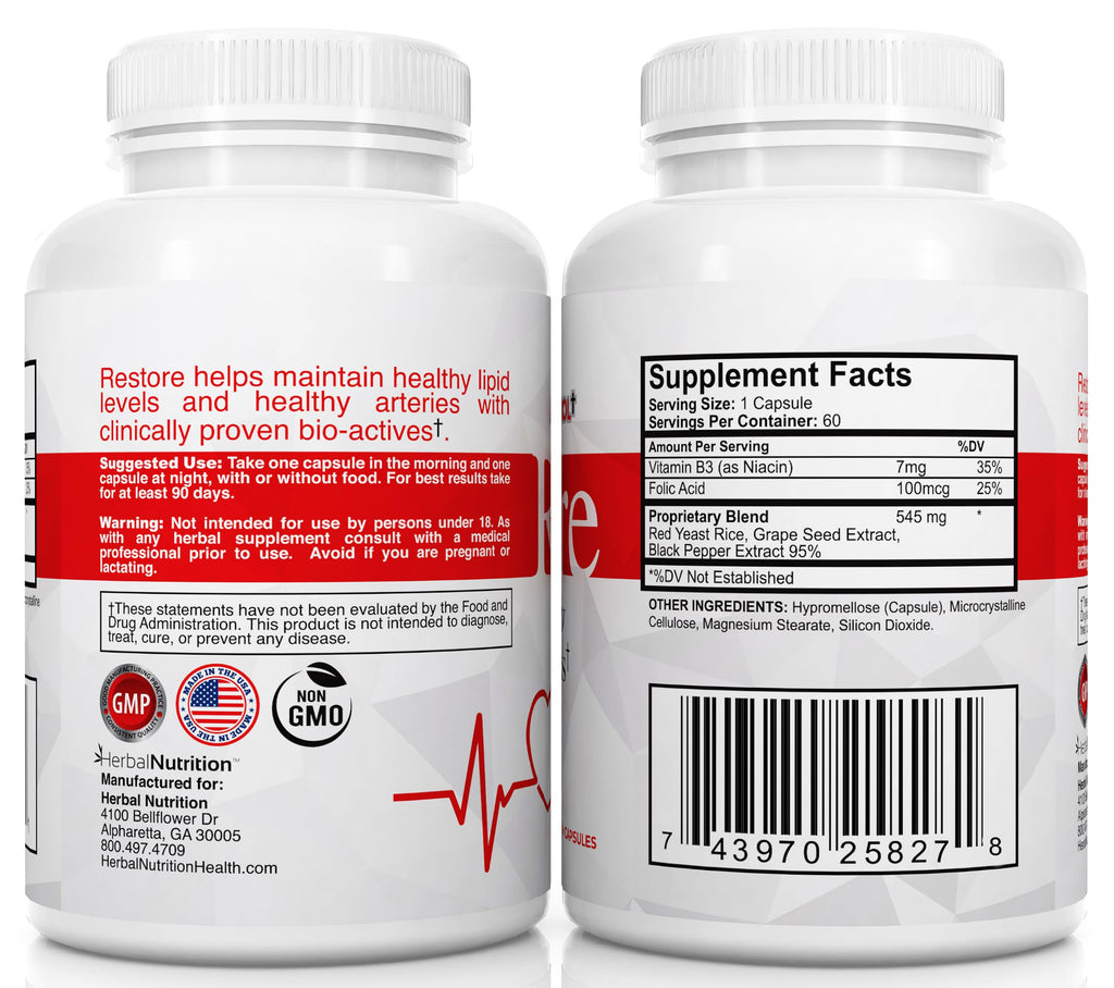 Herbal Nutrition Restore - Supports Healthy Cholesterol