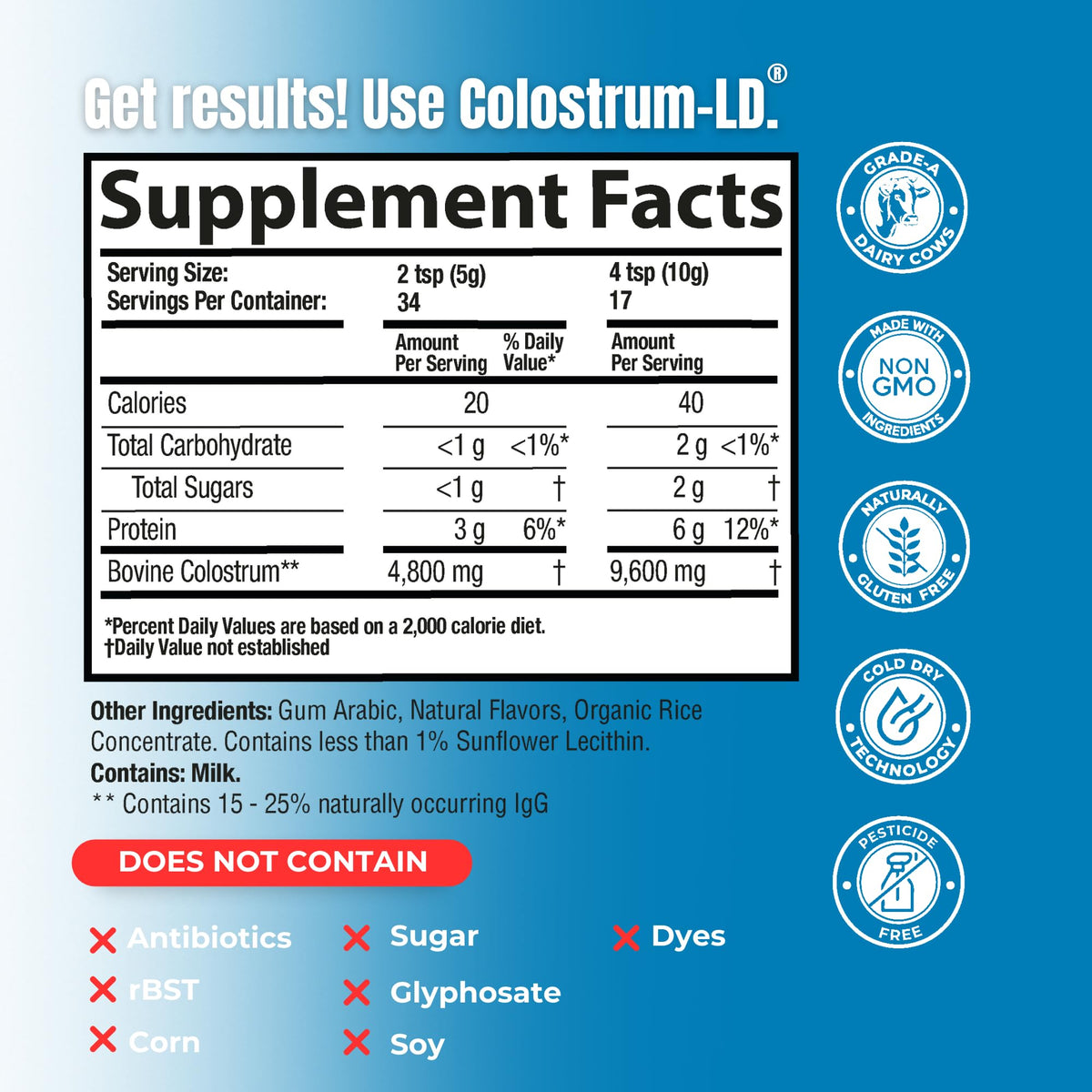 Colostrum-LD Liposomal Delivery Colostrum Powder - 34 Servings - image 3