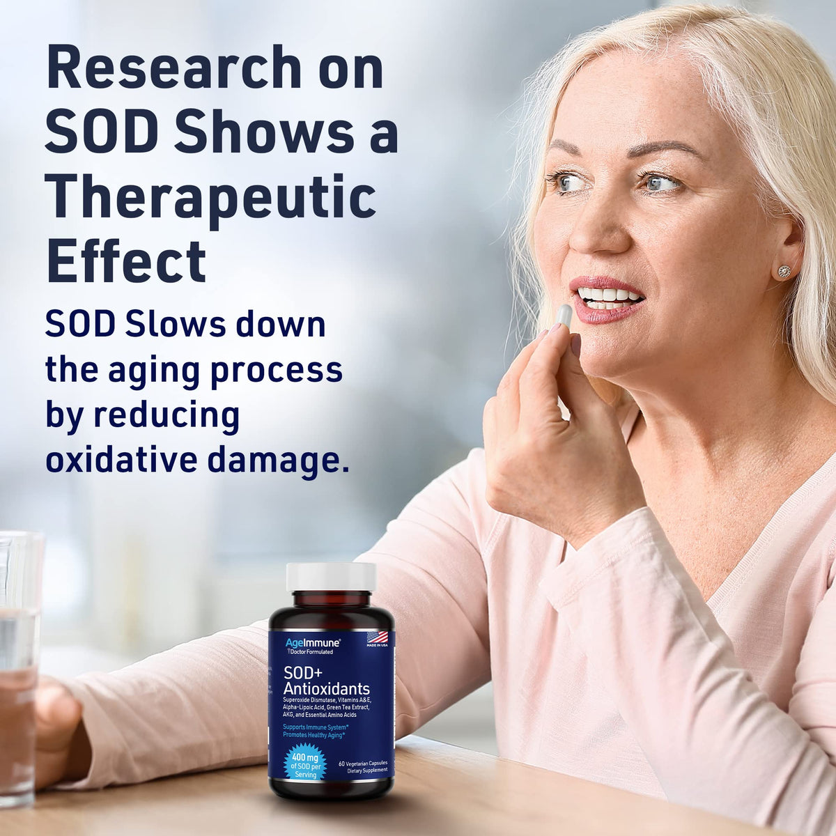 AgeImmune SOD Antioxidants Complex Healthy Aging Supplement - image 7