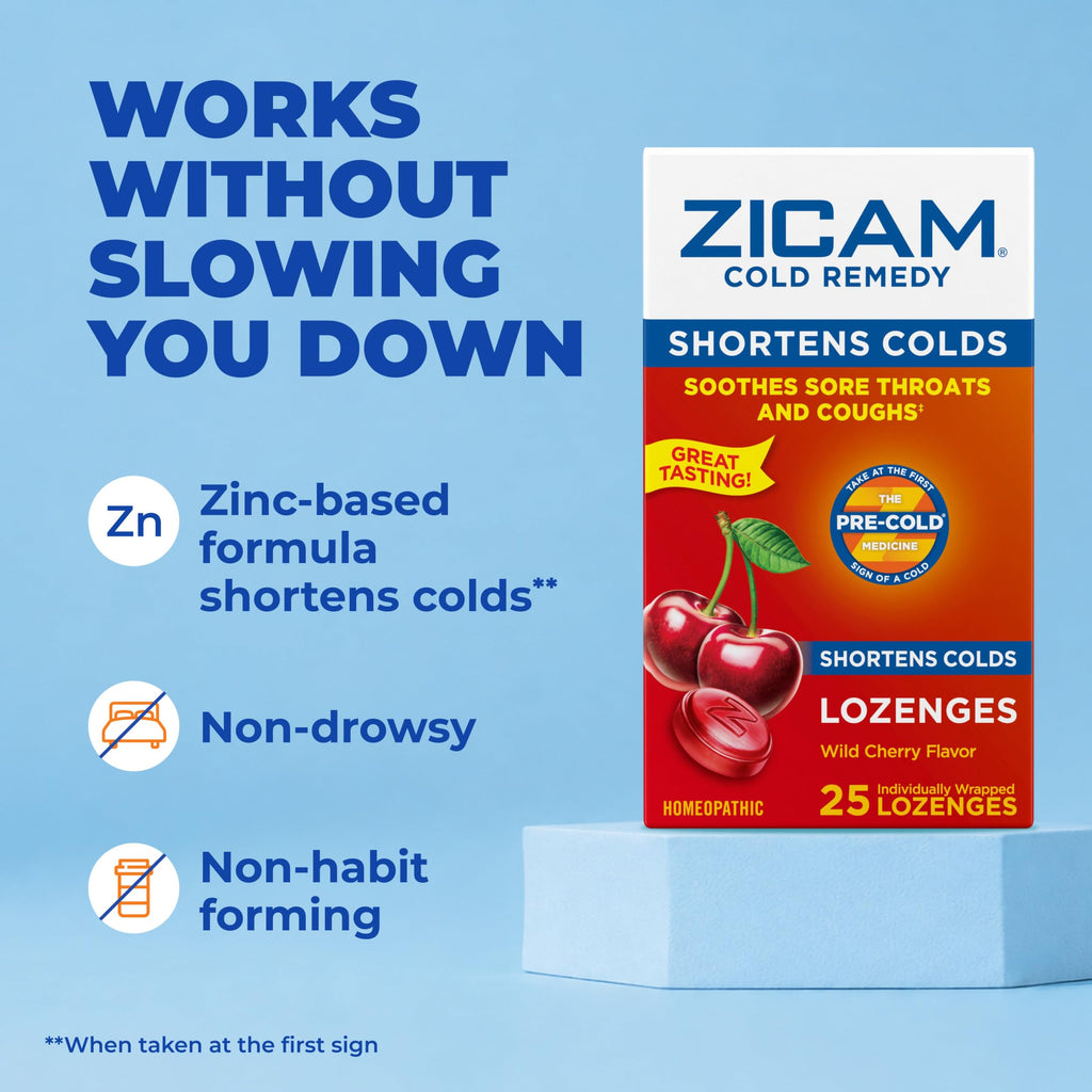 Zicam Cold Remedy Zinc Lozenges, Wild Cherry - 25 Count - image 6