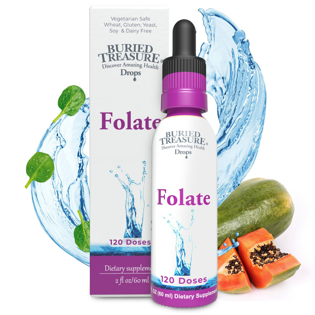 Buried Treasure Folate Drops Methylated B-9 - 120 Servings