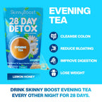 SkinnyBoost Daytime Teas, 3 Evening Detox Teas Non GMO, Vegan, All