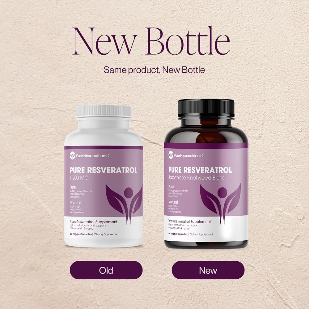 Pure Micronutrients Resveratrol 600mg Trans-Resveratrol - 60 Vegan Capsules - image 9