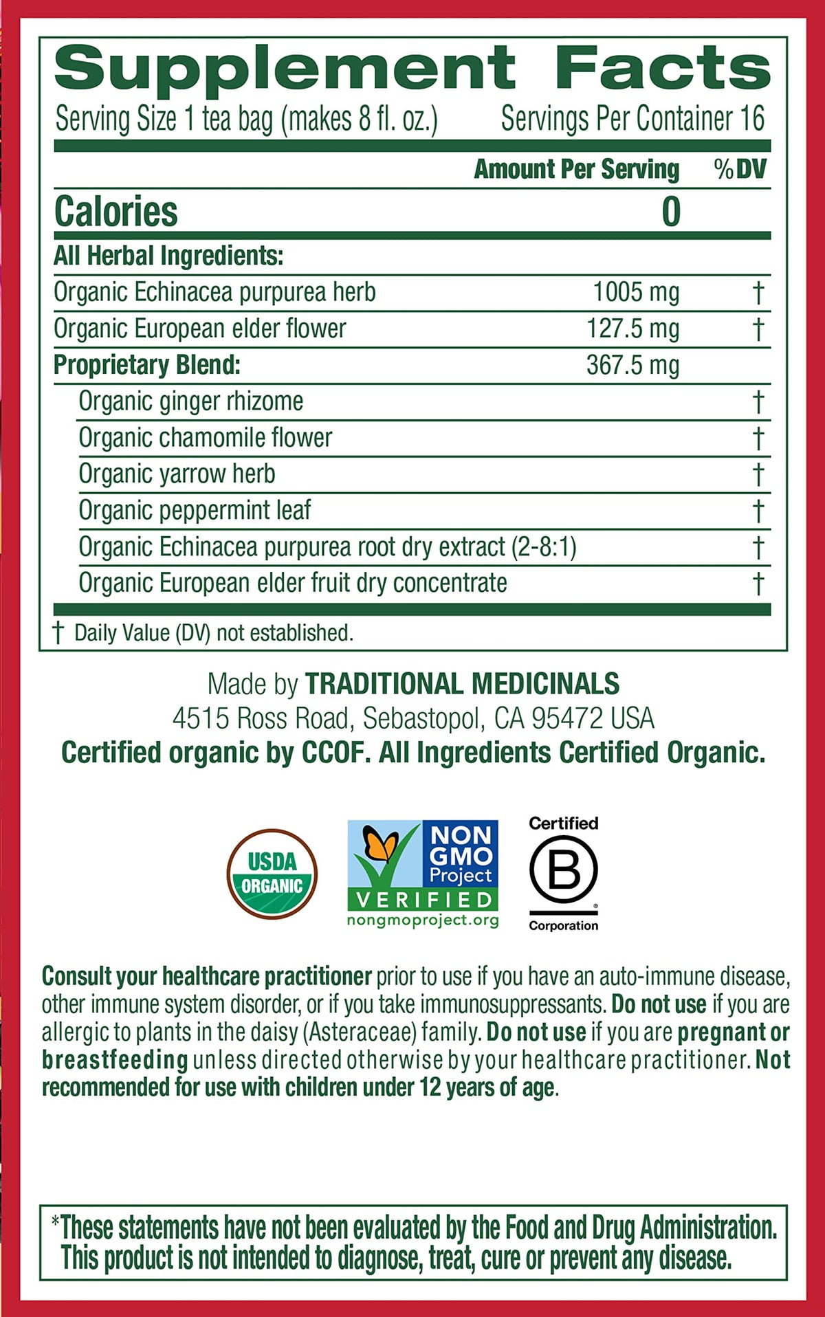 Traditional Medicinals Organic Echinacea Plus Elderberry Herbal Tea - image 4