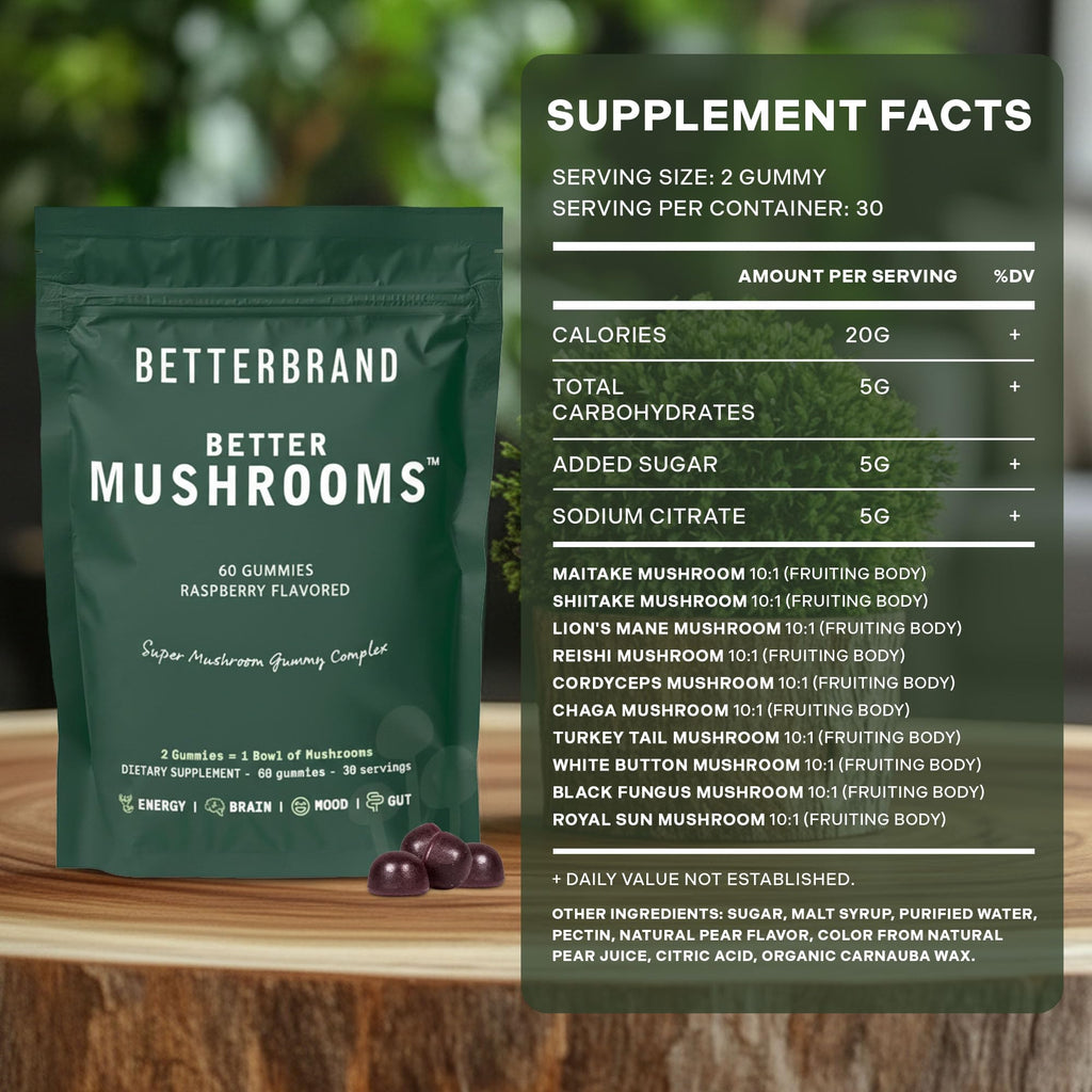 Betterbrand BetterMushrooms Mushroom Gummies to Support Gut Health