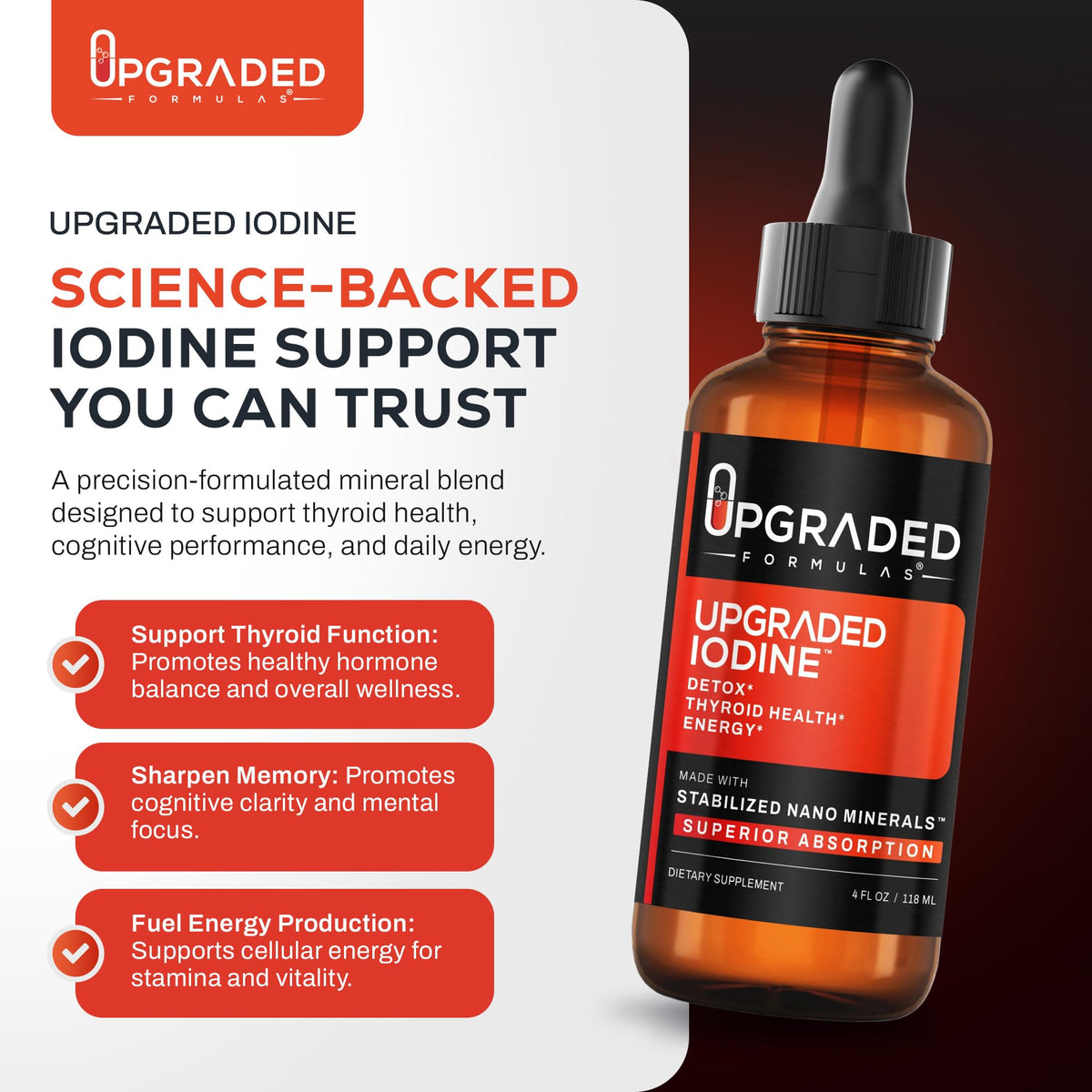 Upgraded Formulas Iodine Supplement Liquid - 4 Fl Oz - image 2