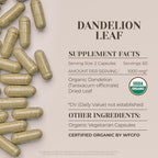 Garden Organics Dandelion Leaf USDA Organic Capsules