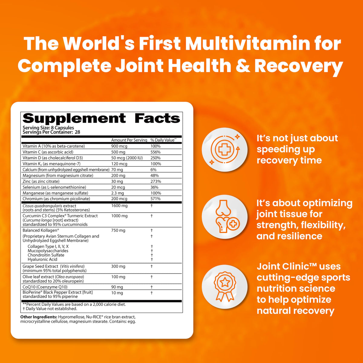 SaltWrap Joint Clinic Multivitamin with Collagen - 224 Capsules - image 2