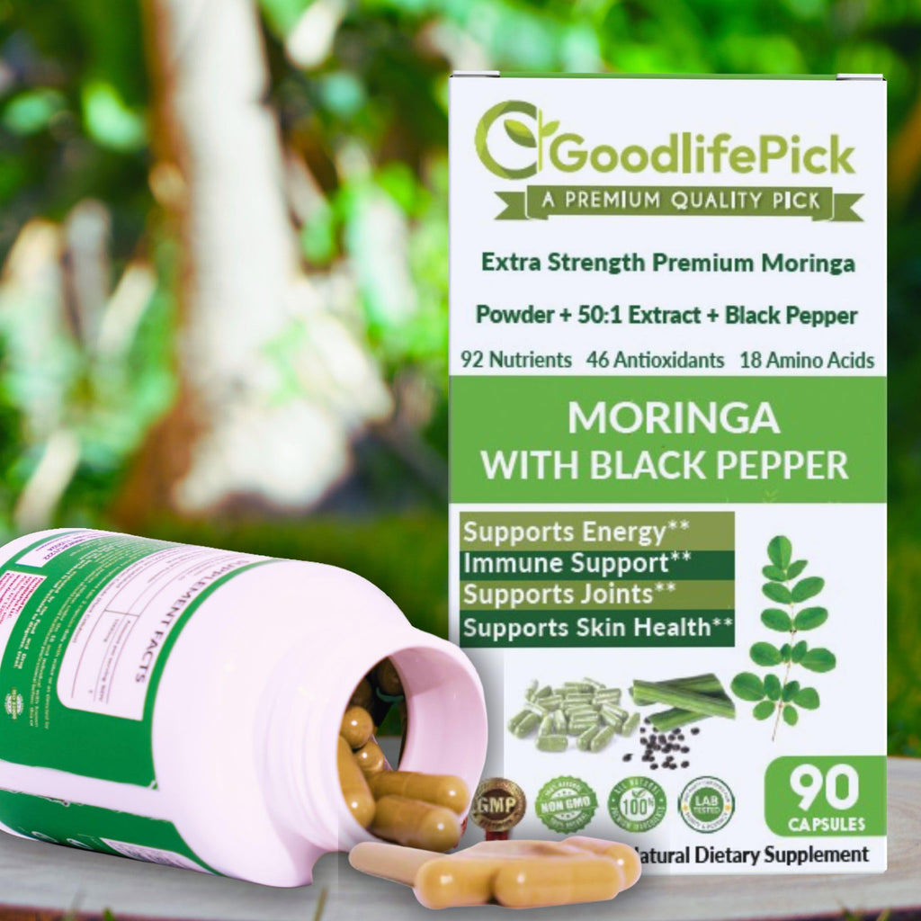 GoodlifePick Premium Moringa Capsules with Black Pepper