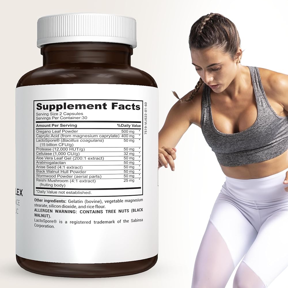 Daily Defense Candida Flush & Cleanse Gut Support - 60 Capsules - image 2