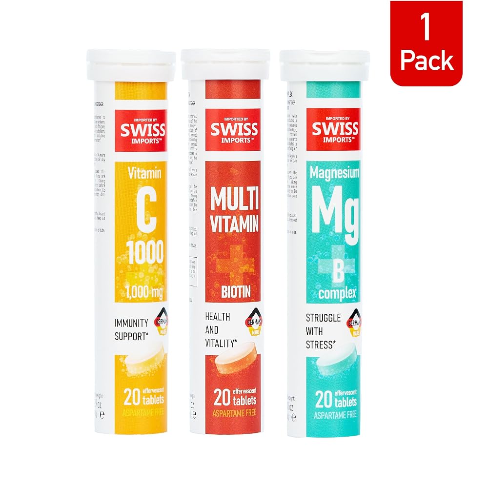 Swiss Imports Effervescent Variety Pack with Vitamin C 1000mg