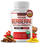 DECENT NATURE Organic Berberine with Ceylon Cinnamon - 90 Capsules