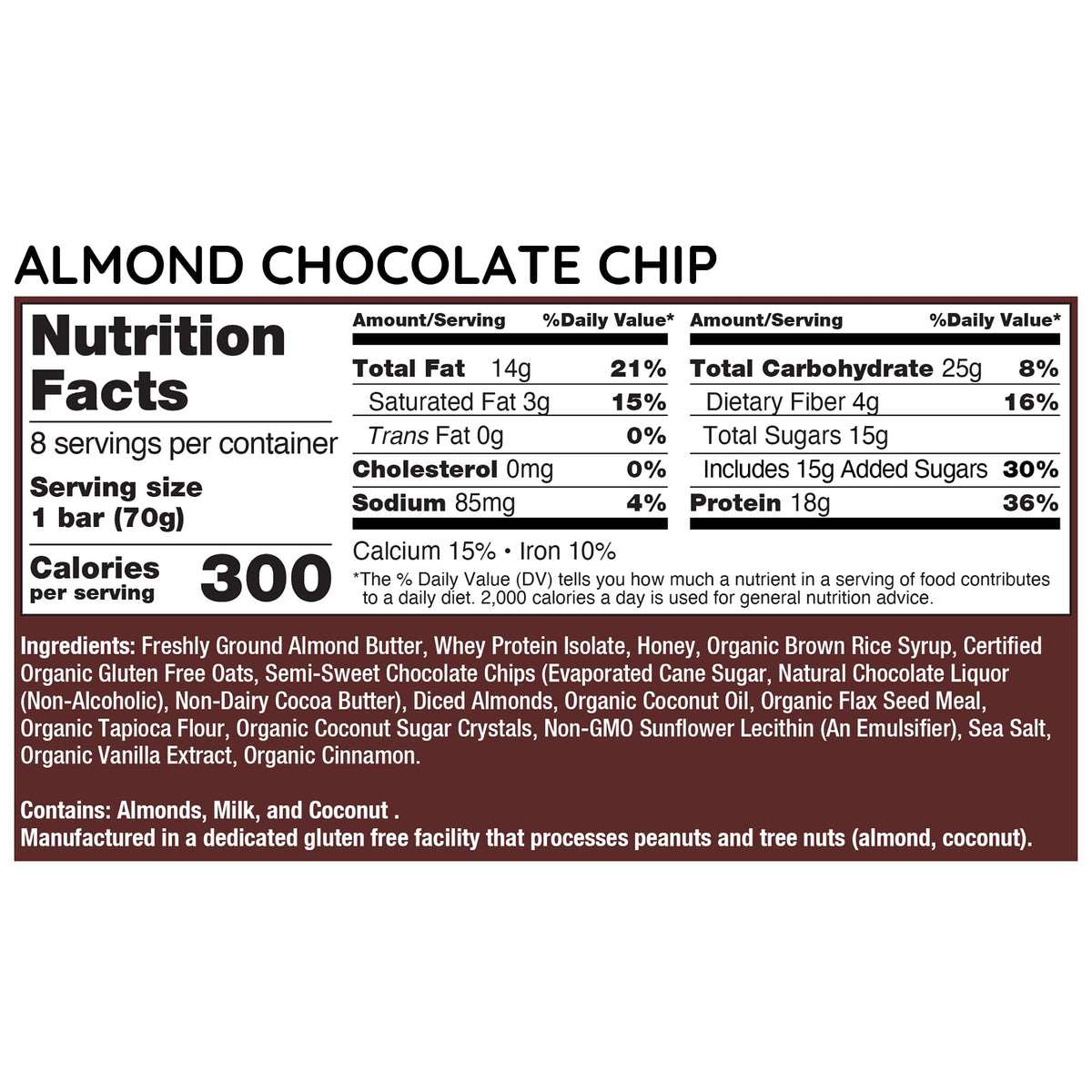 G2G Protein Bar Almond Chocolate Chip - 8 Count - image 3