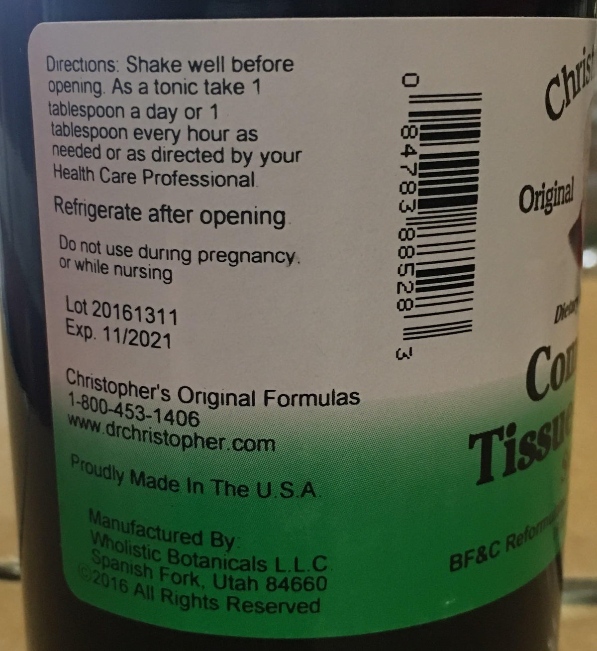 Christopher's Original Formulas Complete Tissue and Bone Syrup - 16 Fl Oz - image 2