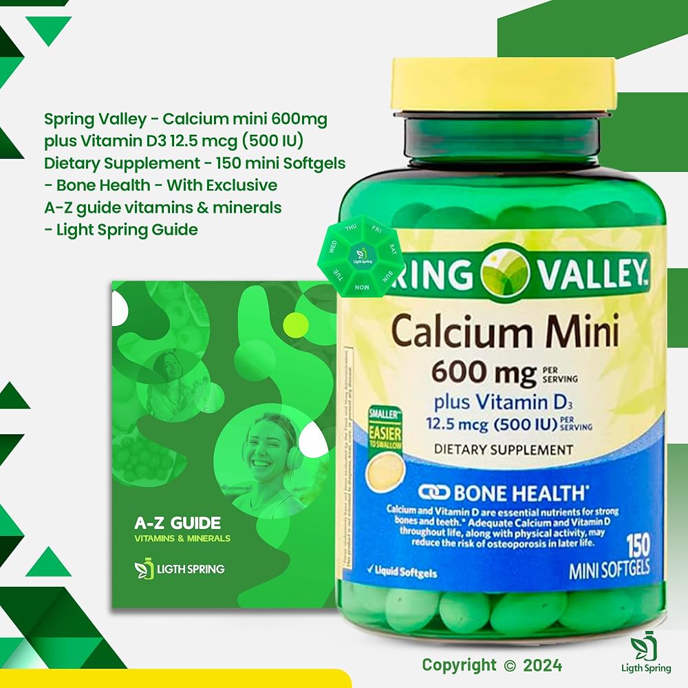 LightSpring Calcium 600mg Plus Vitamin D3 - 150 Softgels - image 2