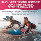 Nextdia Sugar Free Beet Root Gummies with Nitrates + L-Arginine 1400mg