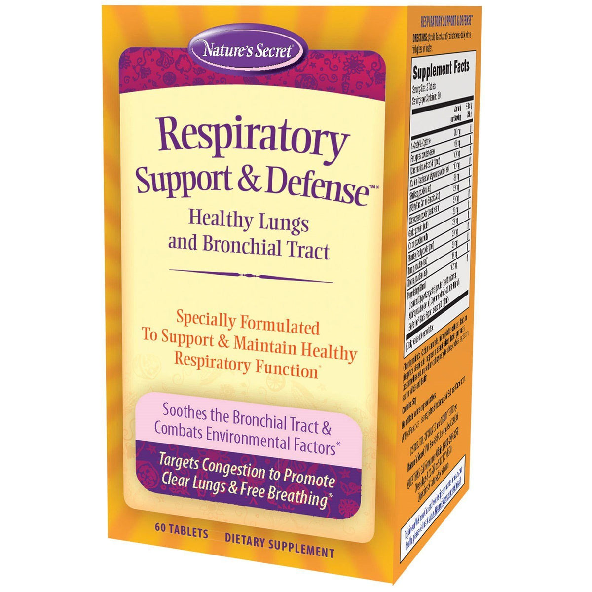 Nature's Secret Respiratory Cleanse and Defense - 120 Tablets