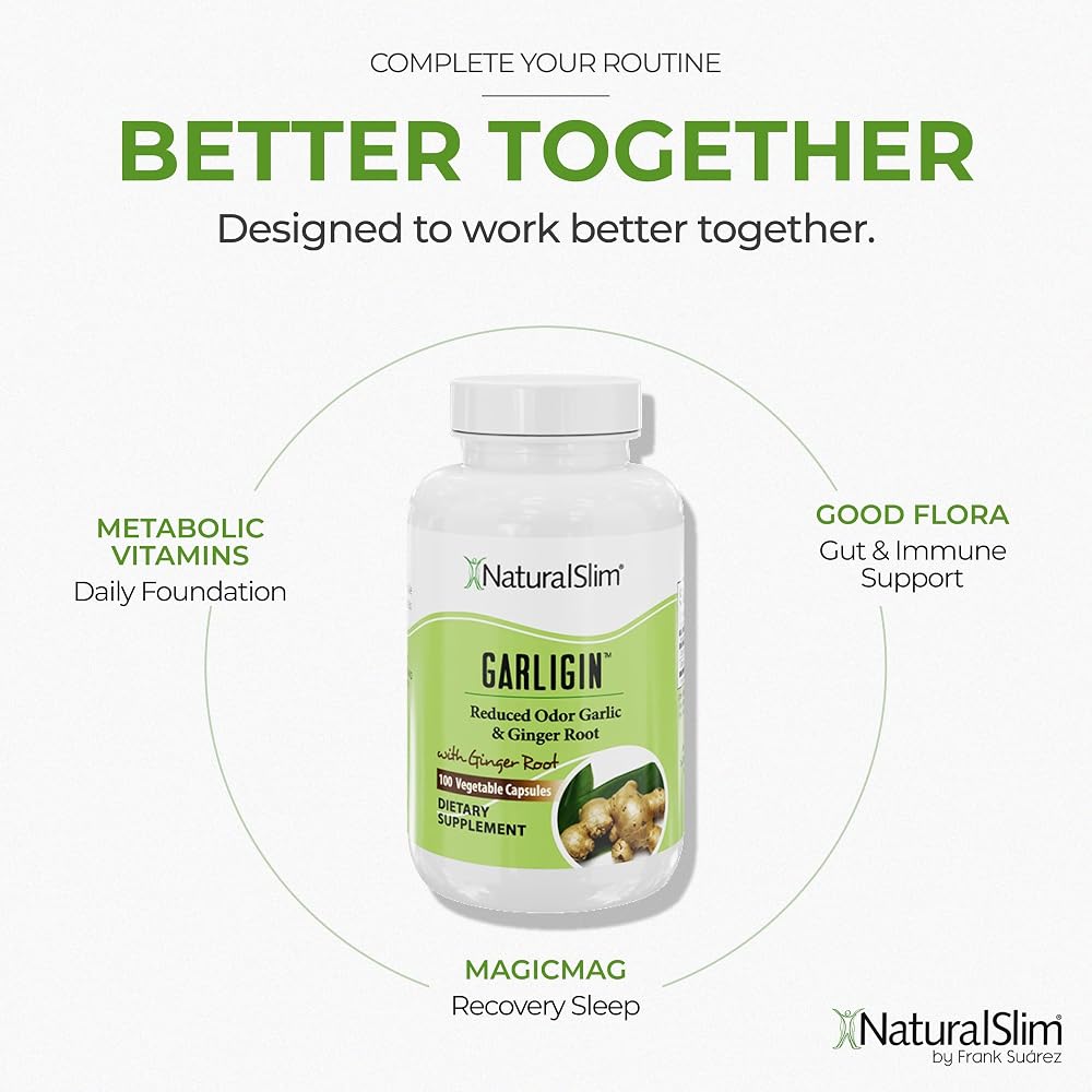 NaturalSlim Garligin Garlic & Ginger Immune Supplement - 100 Capsules - image 6