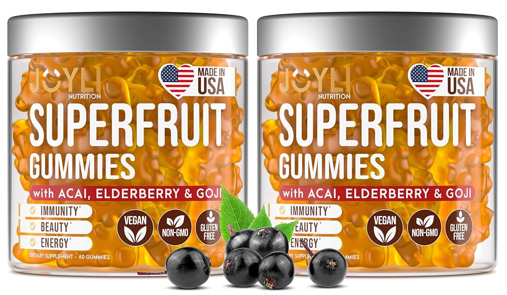 JOYLI Nutrition Multivitamin Fruit Gummies for Immunity & Energy - 120 Count