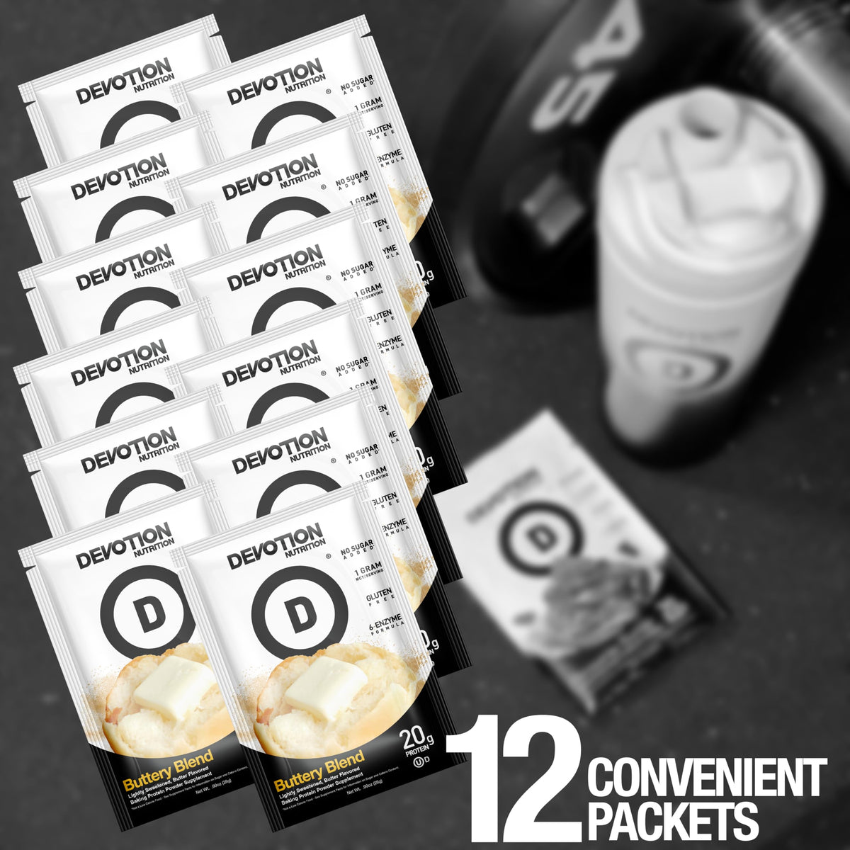 Devotion Nutrition Protein Powder Blend Whey & Casein - 12 Packets - image 3
