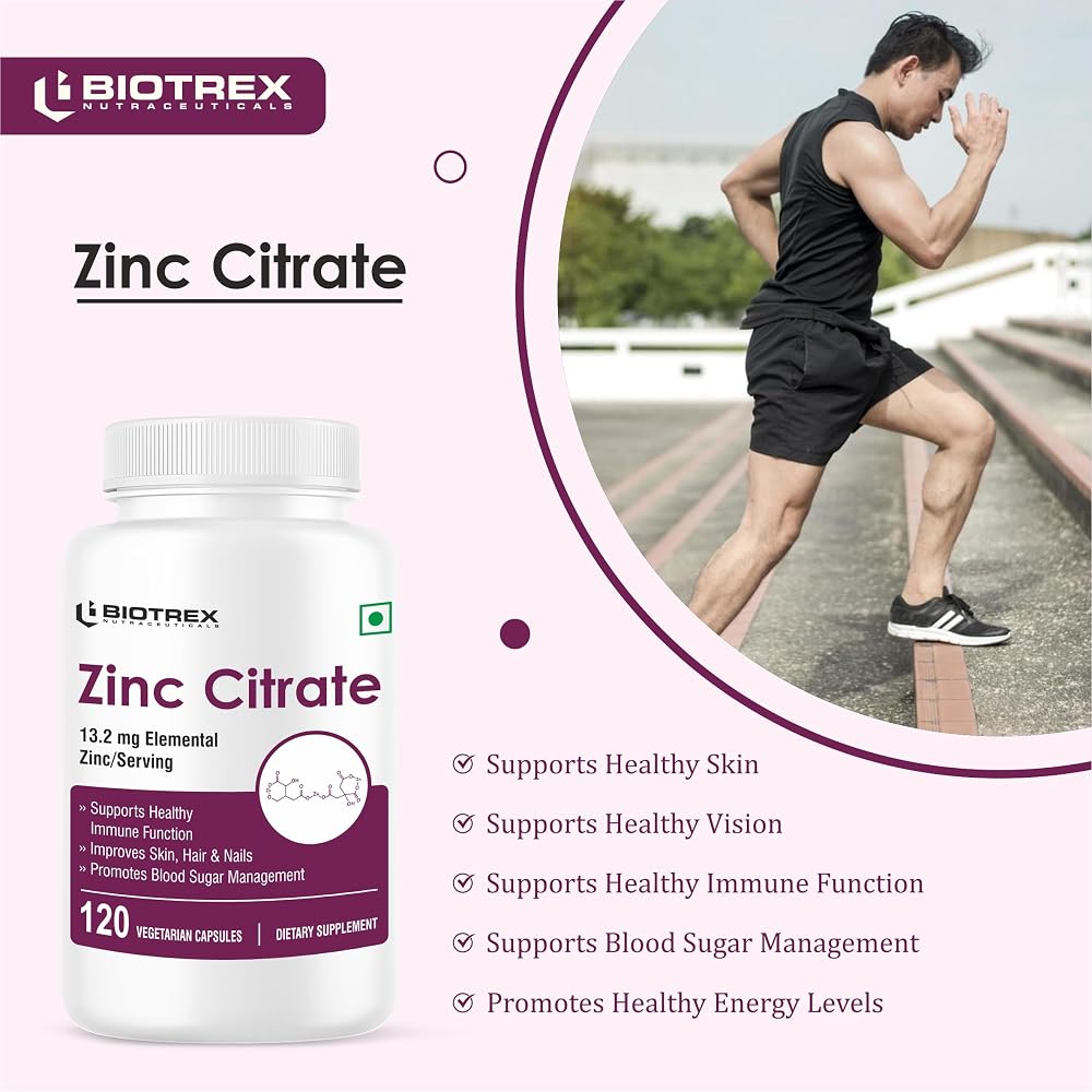 Biotrex Nutraceuticals Zinc Citrate Supplement - 120 Vegetarian Capsules - image 5