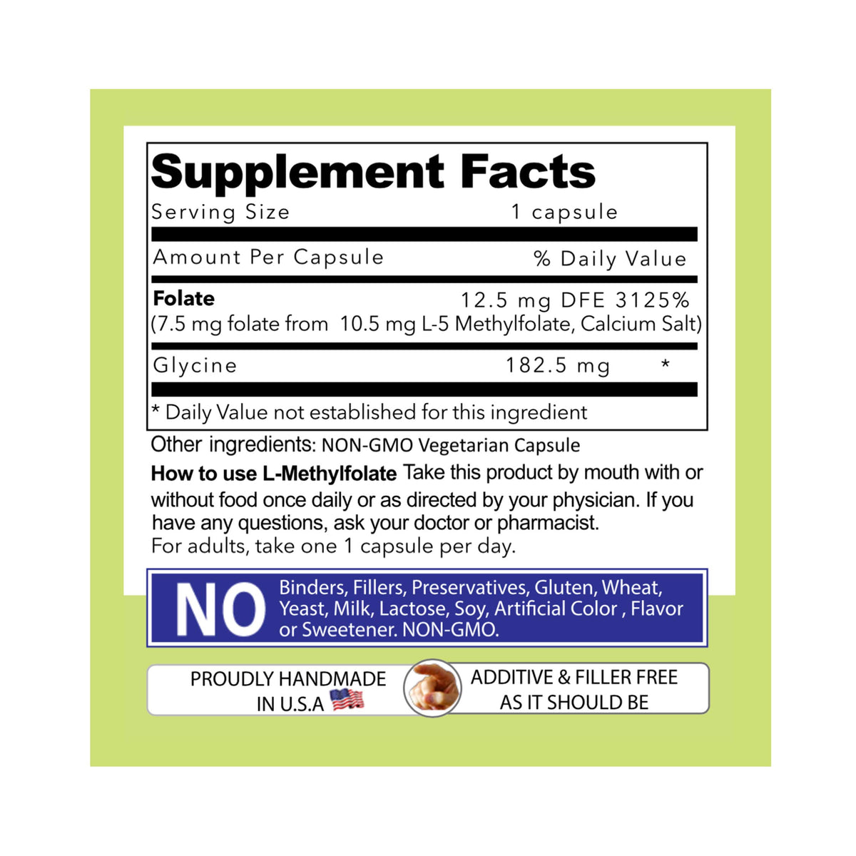 Our Daily Vites L-Methylfolate 7.5mg Vitamin B9 - 90 Capsules - image 9