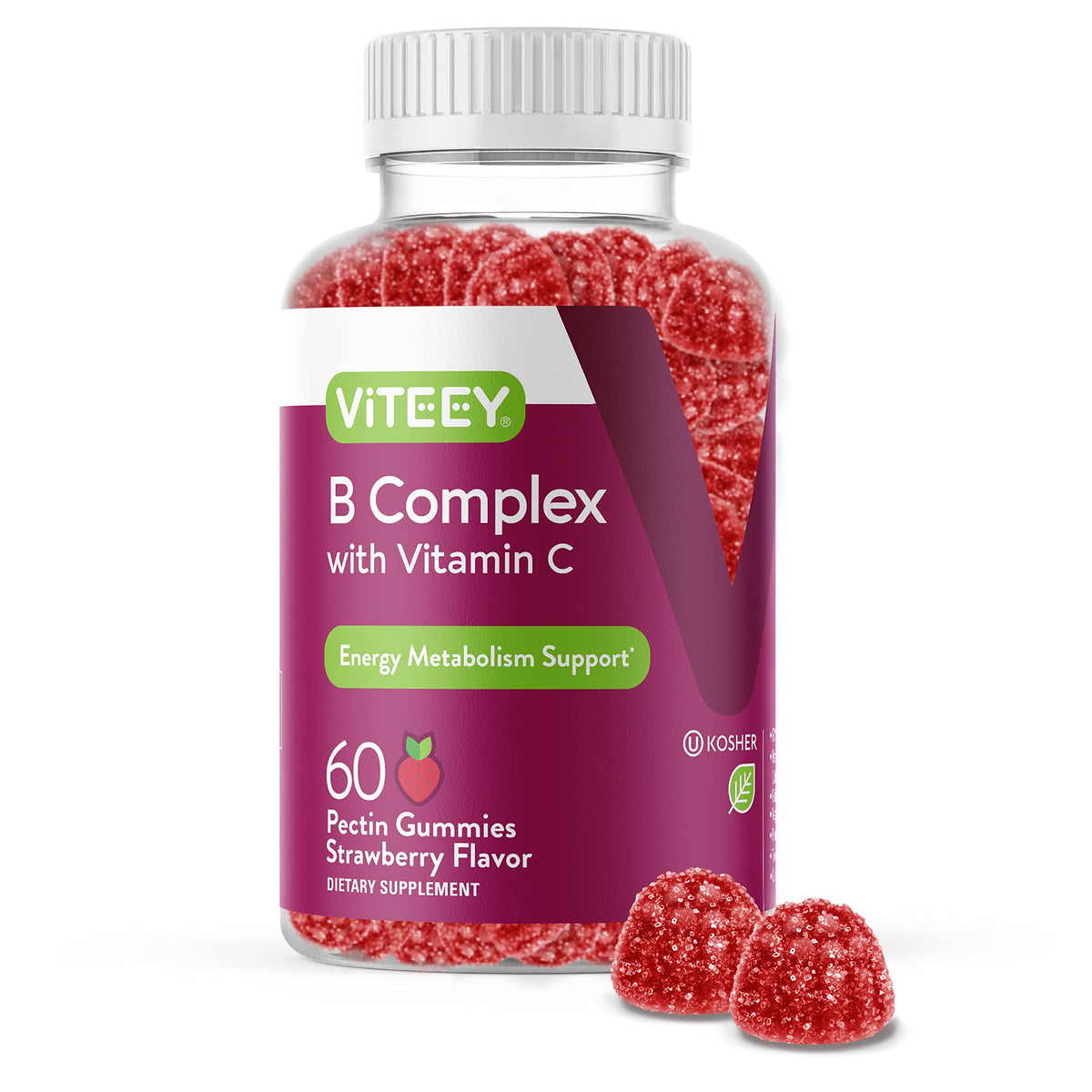 Viteey Vitamin B Complex Gummies - Vitamin C - Vitamin B6 - Vitamin