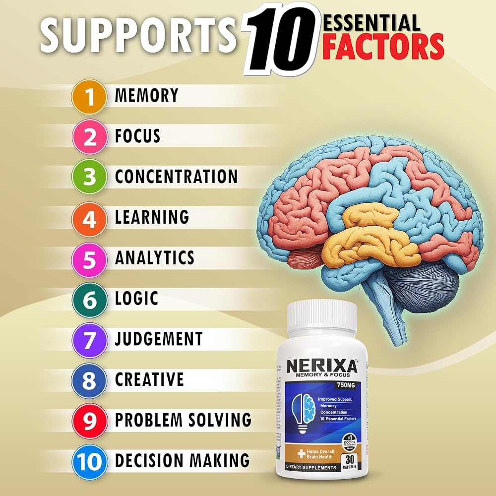 Vitamart NERIXA Memory Brain Support Supplement - 30 Capsules - image 2