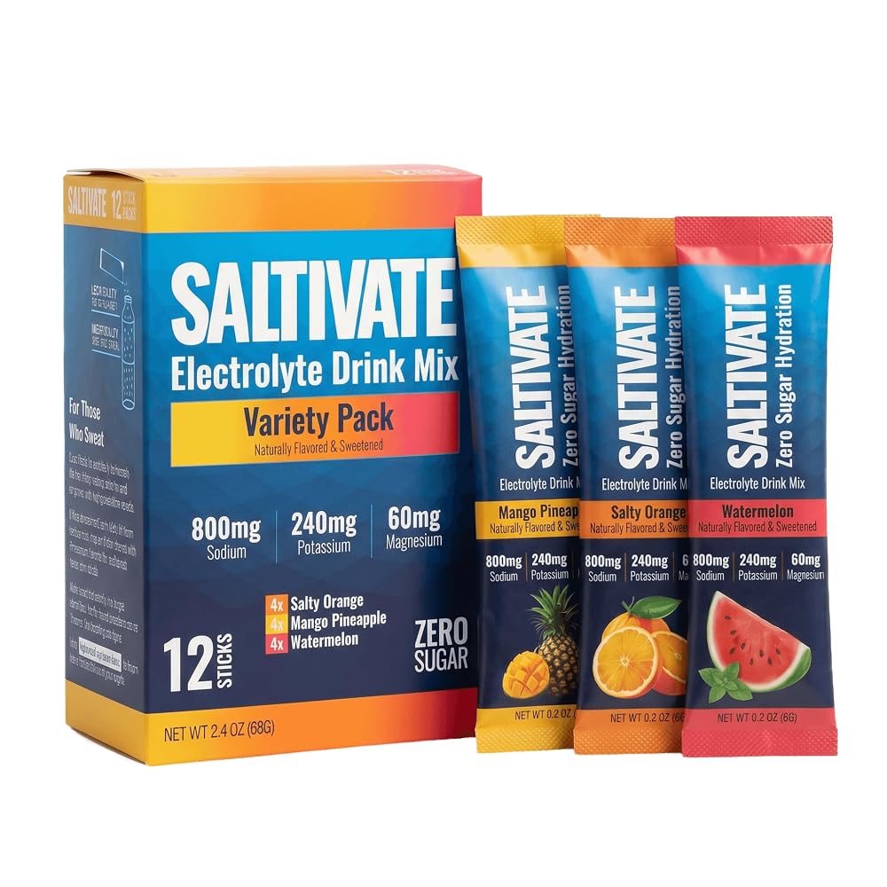 Saltivate Electrolytes Powder, Sugar Free, 800mg Sodium