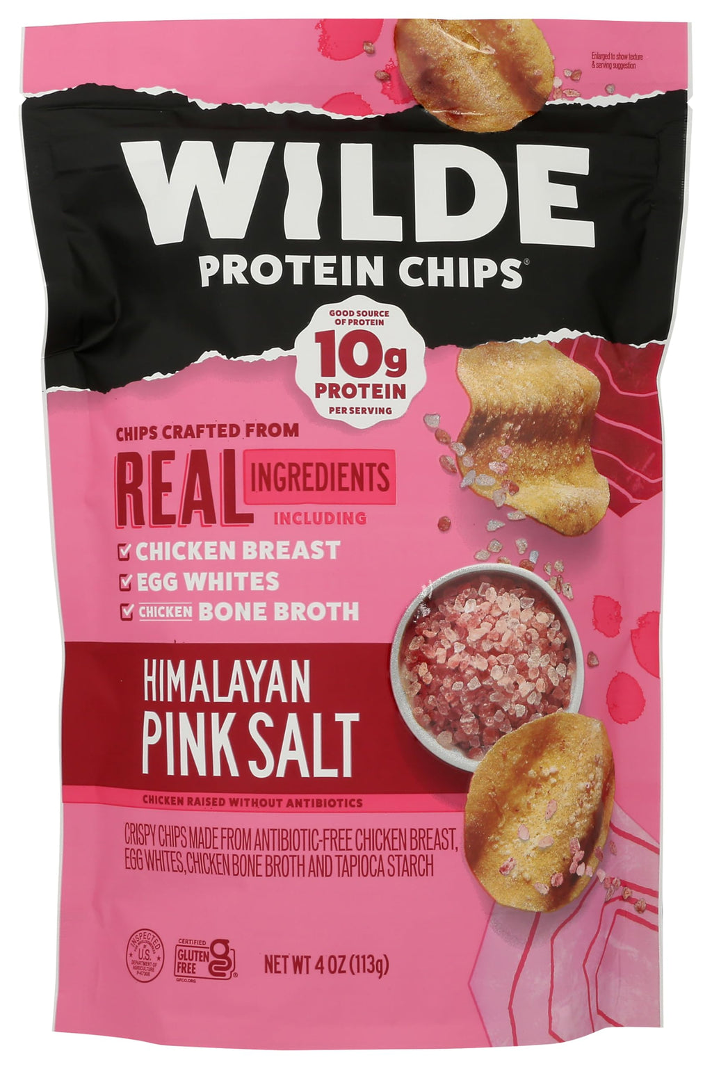Wilde Chips Himalayan Pink Salt Chicken Chips - 4 Oz
