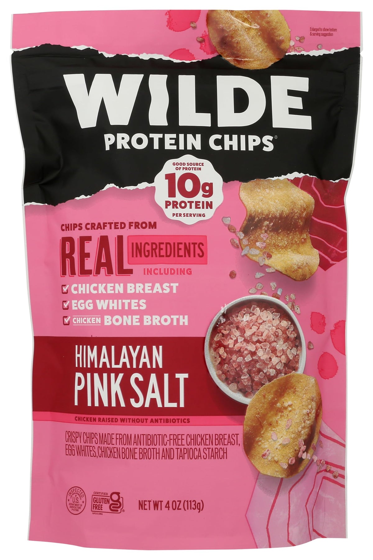 Wilde Chips Himalayan Pink Salt Chicken Chips - 4 Oz
