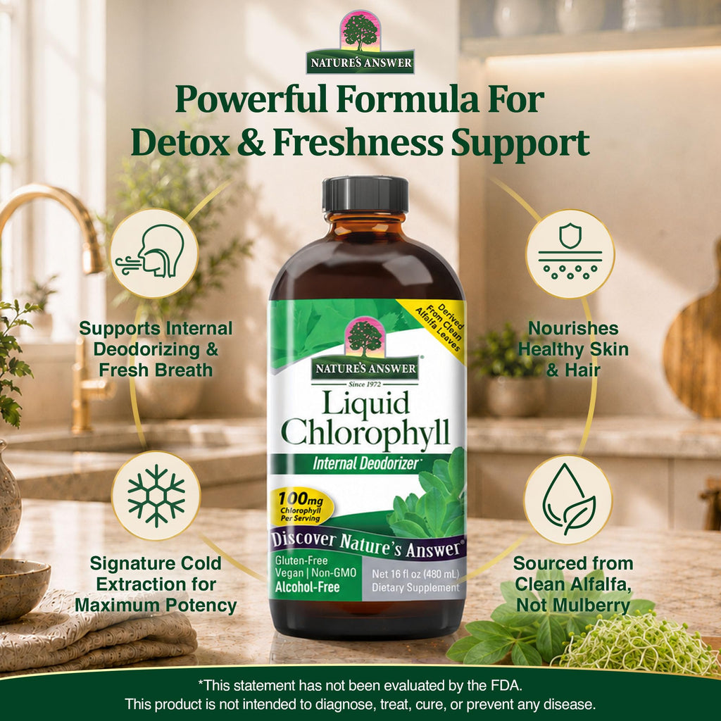 Nature's Answer Liquid Chlorophyll 100 mg - 16 fl oz - image 2